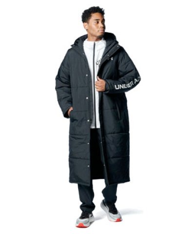 画像1: UA  Logo Long Coat Black 1388242-001 UnderArmour アンダーアーマー ジャケット アウトウエア ウエア 秋冬物 【MEN'S】