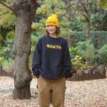 画像2: 68xAKTR LOGO CREW SWEAT BLACK 224-108010 BK AKTR アクター スウェット アウトウエア ウエア  【MEN'S】 (2)