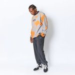 画像2: BORDERLESS PULLOVER SHOOTING SHIRTS GREIGE/ORANGE 125-001010 GExOR AKTR アクター Tシャツ ウエア  【MEN'S】 (2)