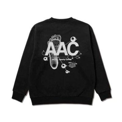 画像1: xSPORTY AAC GRAPHIC CREW NECK SWEAT BLACK 224-077010 BK AKTR アクター スウェット アウトウエア ウエア  【MEN'S】