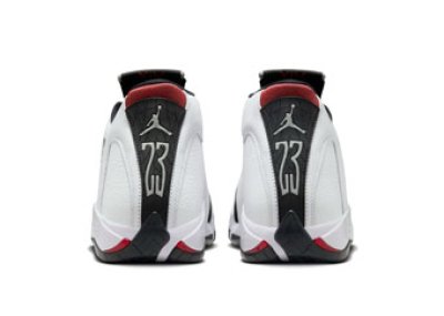 画像2: Air Jordan 14 Retro Black Toe White/Black/Red 487471-160 Jordan ジョーダン ブラックトゥ シューズ   【海外取寄】