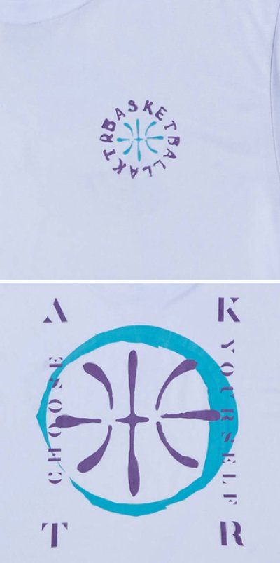 画像2: DRAWING BASKETBALL TEE WHITE 121-004005 WH AKTR アクター Tシャツ ウエア  【MEN'S】