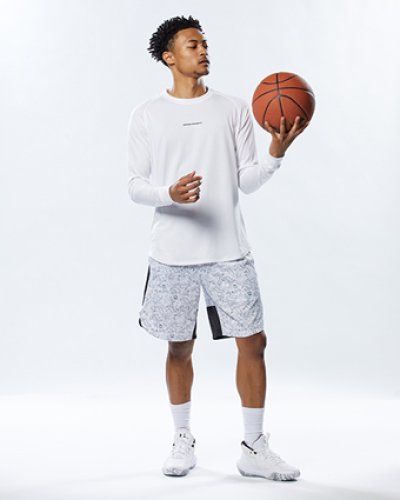 画像2: UA Longshot L/S Tee White 1368856-100 UnderArmour アンダーアーマー ロング　Tシャツ ウエア 秋冬物 【MEN'S】