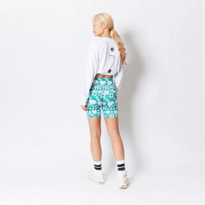 画像2: DESERT DAISY BIKER SHORTS  GREEN 222-081002 GR AKTR アクター Shorts ショーツ バスパン ウエア  【WOMEN'S】アパレル