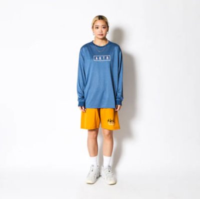 画像2: AKTR LOGO L/S SPORTS TEE BLUE 223-004005 BL AKTR アクター ロング　Tシャツ ウエア 秋冬物 【MEN'S】【SALE商品】