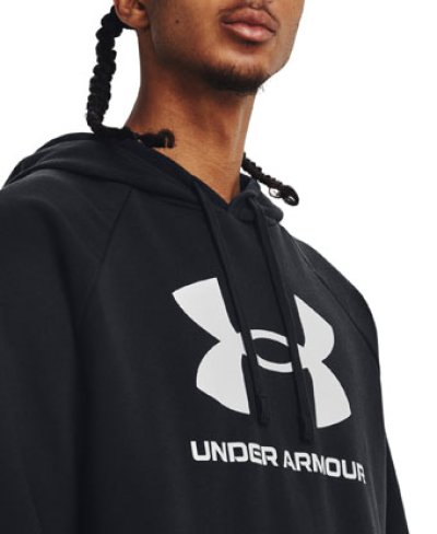 画像2: UA Rival Fleece Logo Hoodie Black 1379758-001 UnderArmour アンダーアーマー パーカー アウトウエア ウエア 秋冬物 【MEN'S】