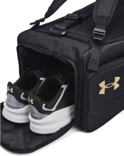 画像2: UAコンテインデュオ ダッフル バック　S Black/Metallic Gold 1381920-001 DFLBG UnderArmour アンダーアーマー バッグ