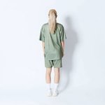 画像3: MOCK GARMENT DYED LOOSE FIT SPORTS TEE GREEN 224-001005 GR AKTR アクター Tシャツ ウエア  【MEN'S】 (3)