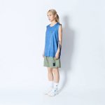 画像3: MOCK GARMENT DYED SLEEVELESS SPORTS TEE BLUE 224-002005 BL AKTR アクター ノースリーブ タンクトップ ウエア  【MEN'S】 (3)