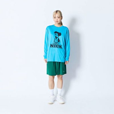 画像2: CARTOON NICK L/S SPORTS TEE BLUE 224-022005 BL AKTR アクター ロング　Tシャツ ウエア 秋冬物 【MEN'S】