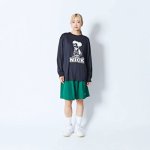 画像3: CARTOON NICK L/S SPORTS TEE BLACK 224-022005 BK AKTR アクター ロング　Tシャツ ウエア 秋冬物 【MEN'S】 (3)