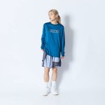 画像3: AKTR LOGO L/S SPORTS TEE BLUE 224-031005 BL AKTR アクター ロング　Tシャツ ウエア 秋冬物 【MEN'S】 (3)