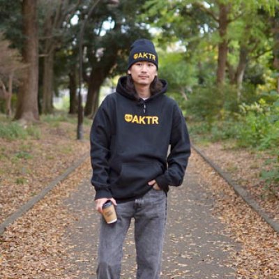 画像2: 68xAKTR LOGO HOODIE BLACK 224-107010 BK AKTR アクター パーカー アウトウエア ウエア 秋冬物 【MEN'S】