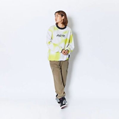 画像2: BORDERLESS PULLOVER SHOOTING SHIRTS L-GRAY/LIME 125-001010 LGYxLM AKTR アクター Tシャツ ウエア  【MEN'S】