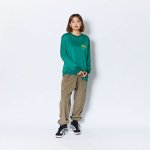 画像3: CHOOSE YOURSELF L/S SPORTS TEE  GREEN 125-002005 GR AKTR アクター ロング　Tシャツ ウエア 秋冬物 【MEN'S】 (3)